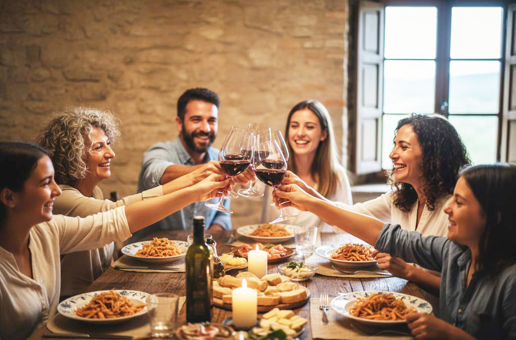 drinking wine in January