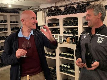 Burgundy educator Jacky Rigaux and vigneron Bruno Clavelier advocate evaluating "wines of place" through the "mouth" method of tasting, which they feel provides a more complete and accurate picture.                                                                (Robert Camuto)