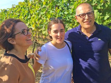 Mariangela Plantamura (left) with husband, Vincenzo Maggialetti, and daughter Alessia                                                                (Robert Camuto)