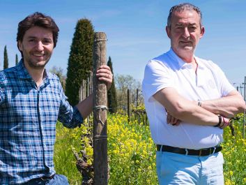 Avignonesi’s Max de Zarobe (right) and winemaker and CEO Matteo Giustiniani are both part of an effort to revive the reputation of Tuscany’s Vino Nobile di Montepulciano.                                                                (Andrea Chioato)