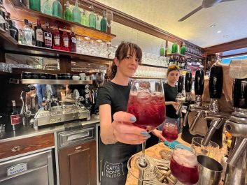Verona spritz at Caffe Monte Baldo