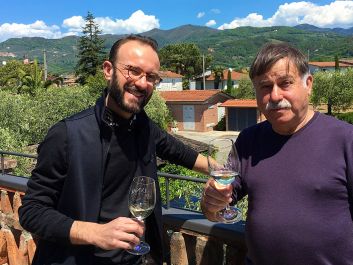 Father-and-son team Paolo (right) and Diego Bosoni are masters of Ligurian Vermentino.                                                                (Robert Camuto)