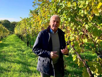 Primo Franco walks his Col del Vent vineyard near the town of Valdobbiadene.                                                                (Robert Camuto)