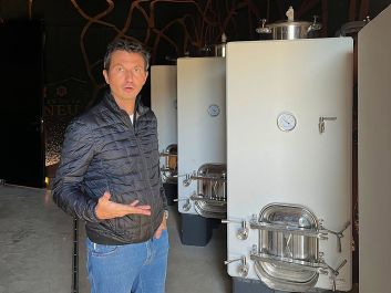 Working in the Trentino area, enologist Nicola Biasi is growing the hybrid grape variety Johanniter to determine if it has the potential to make exciting white wines.                                                                (Robert Camuto)