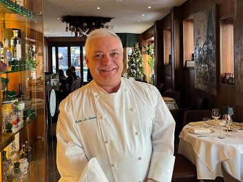 Salvo Lo Castro at Ristorante Casasalvo in SoHo, where he's busy expanding his wine list, with a particular focus on Franciacorta.                                                                (Robert Camuto)