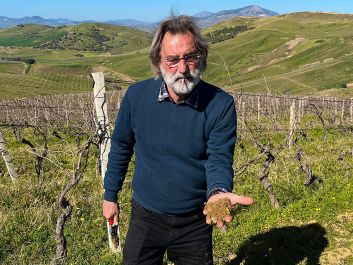 Francesco Spadafora enjoys tending the vines and soil at Dei Principi di Spadafora in northwestern Sicily more than handling the sales side of the wine business.                                                                (Robert Camuto)