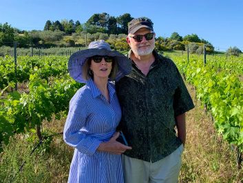 Rollie and Sally Heitz sold Midsummer Cellars and their Napa home to move to Todi and start a new label, Concinnate.                                                                (Robert Camuto)