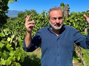 Roberto di Meo makes four different Fiano wines from the 50 acres of vines on his family estate, along with other wines from leased vineyards in the Irpinia region.                                                                (Robert Camuto)